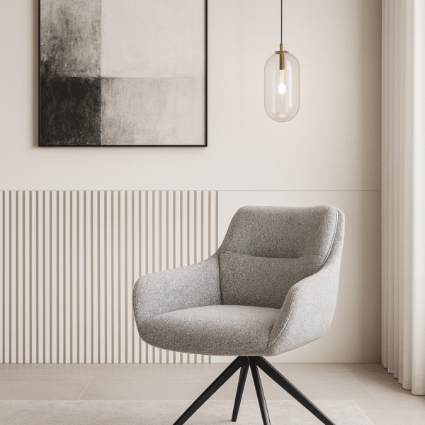 Luxe eetkamerstoel Lena Grey Bouclé  NU - 50%